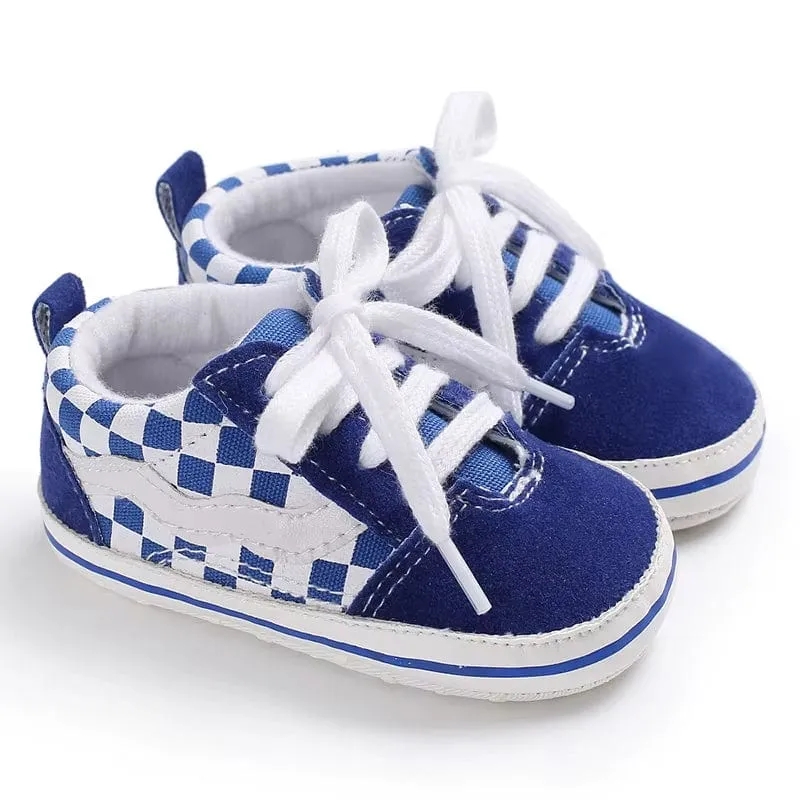 0-18M Newborn Baby Shoes for Boys First Walker Classic Canvas Casual Sports Shoes Soft Sole Comfortable Walking Shoes