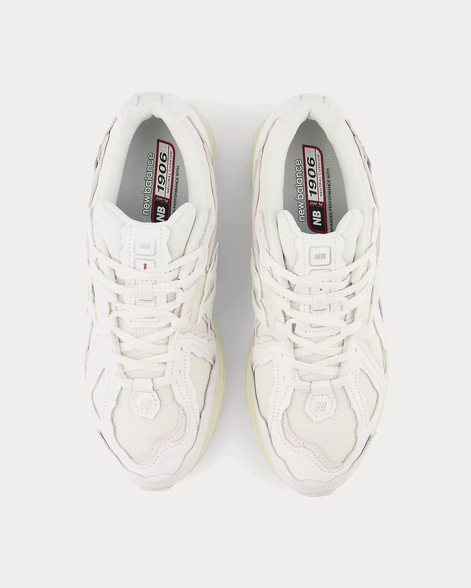 1906D White / Turtledove / Crimson Low Top Sneakers