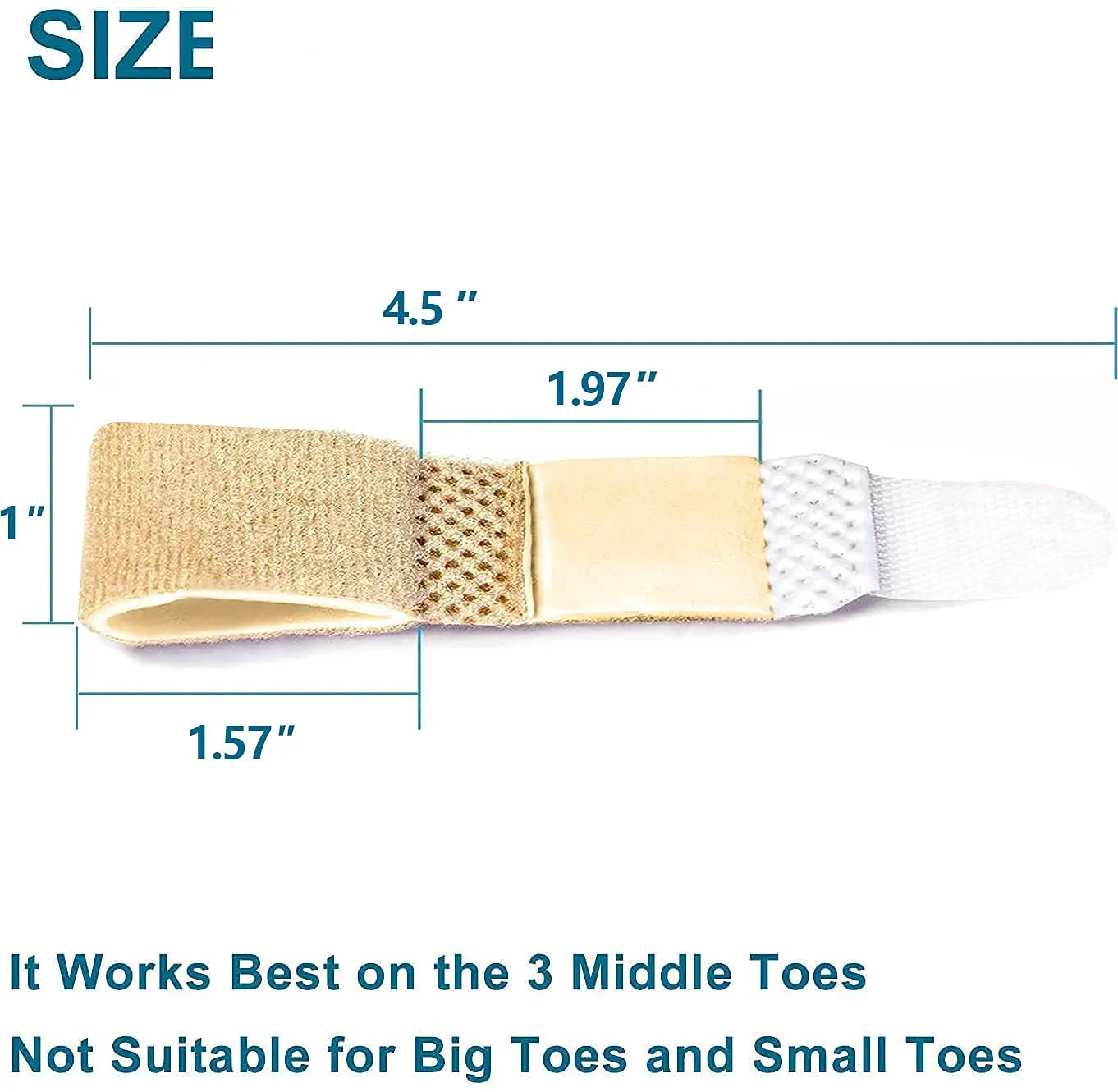 6 Pcs Hammer Toe Straightener, Hammer Toe Splints, Crooked Toes & Overlapping Toes，Protecting Curved Toes and Hammertoes, Overlapping Toe Protector，Toe Cushioned Bandages for Correcting Hammer Toes