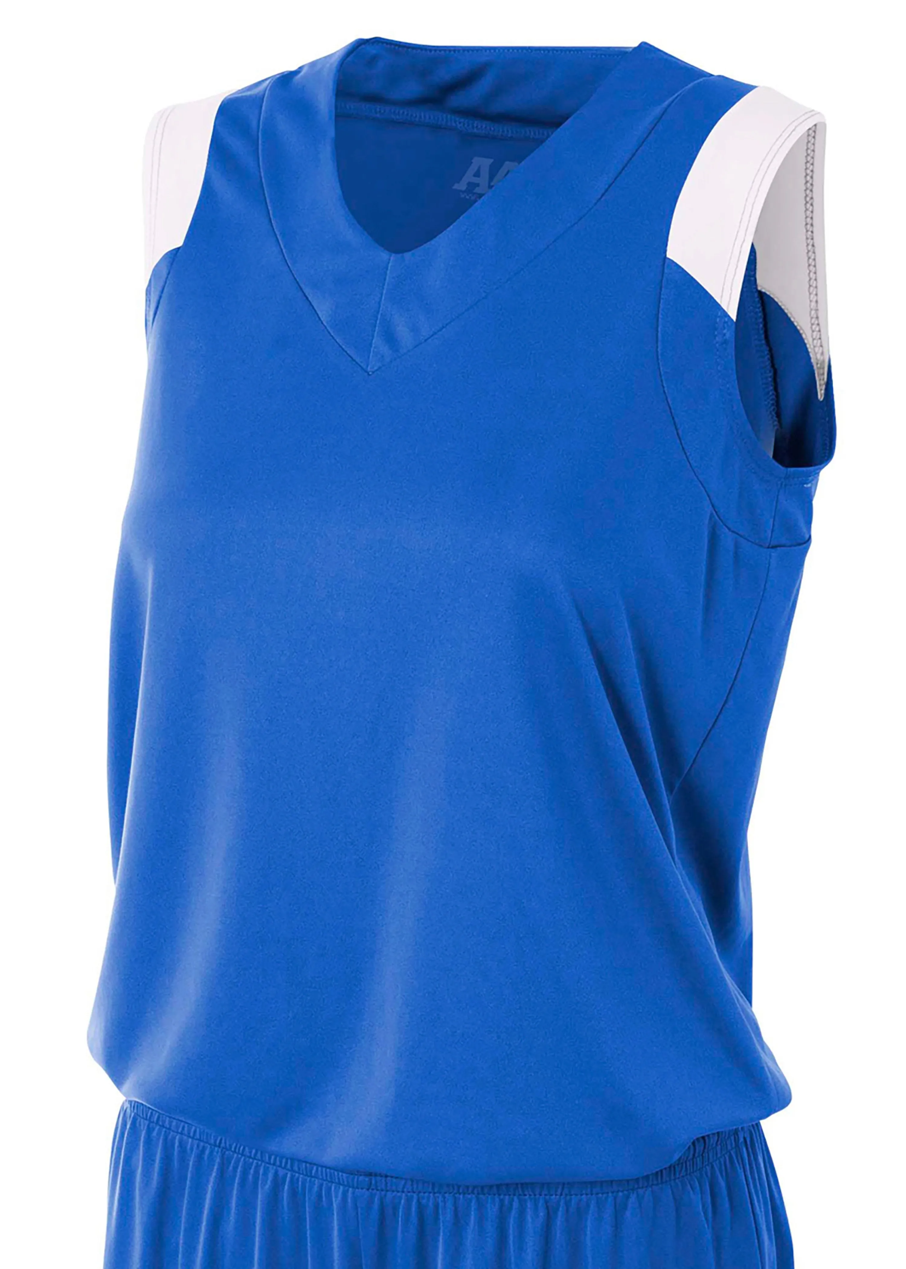 A4 Womens Moisture Management V-Neck Muscle