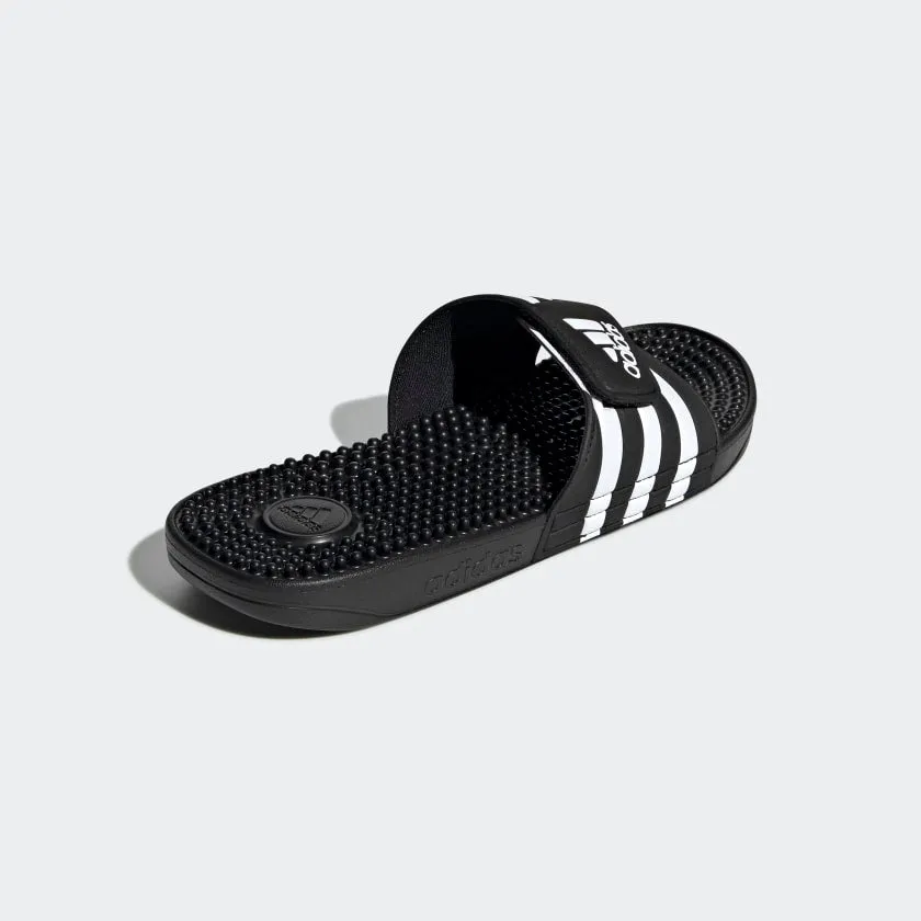 adidas ADISSAGE Adjustable Rubber Slides | Black-White | Men's