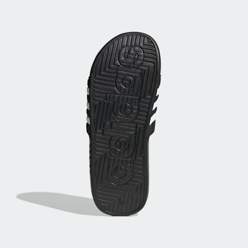 adidas ADISSAGE Adjustable Rubber Slides | Black-White | Men's