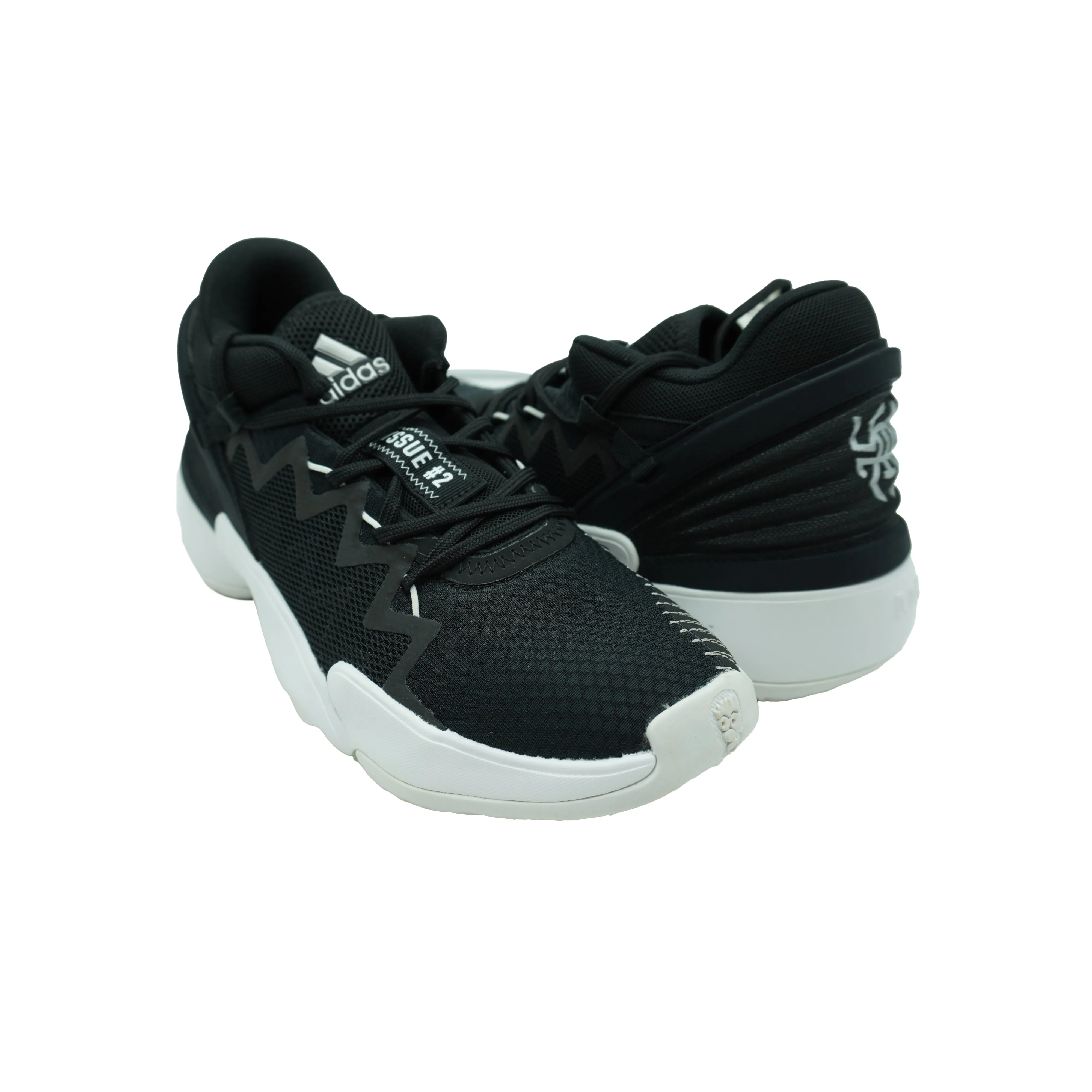 Adidas Kid's Don Issue 2 Basketball Athletic Shoes Black White Size 6