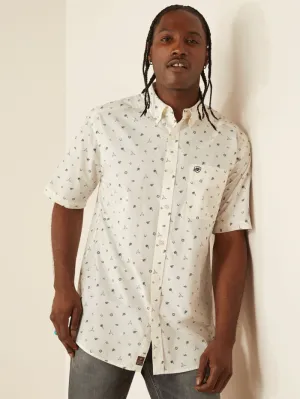 Ariat 10054818 Mens Colter Classic Fit Short Sleeve Shirt Ivory