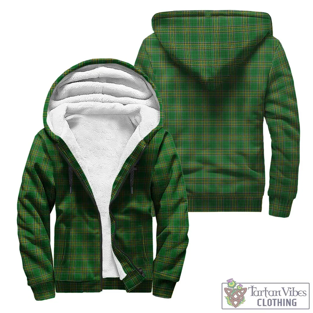 Aylward Irish Clan Tartan Sherpa Hoodie with Coat of Arms