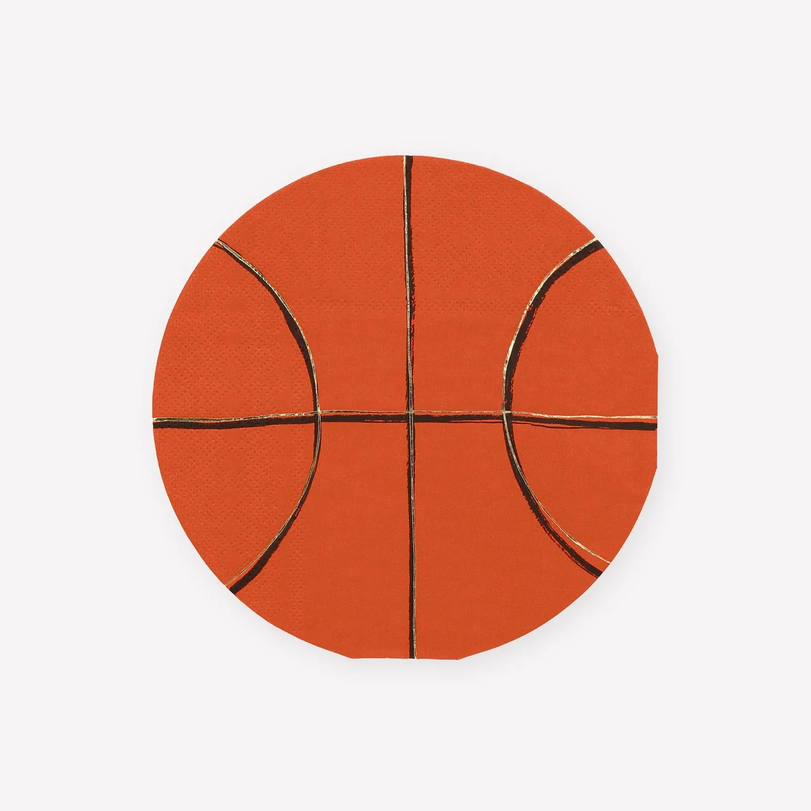 Basketball Napkins, Set of 16 Basketball Napkins by Meri Meri, 6.5" Diameter
