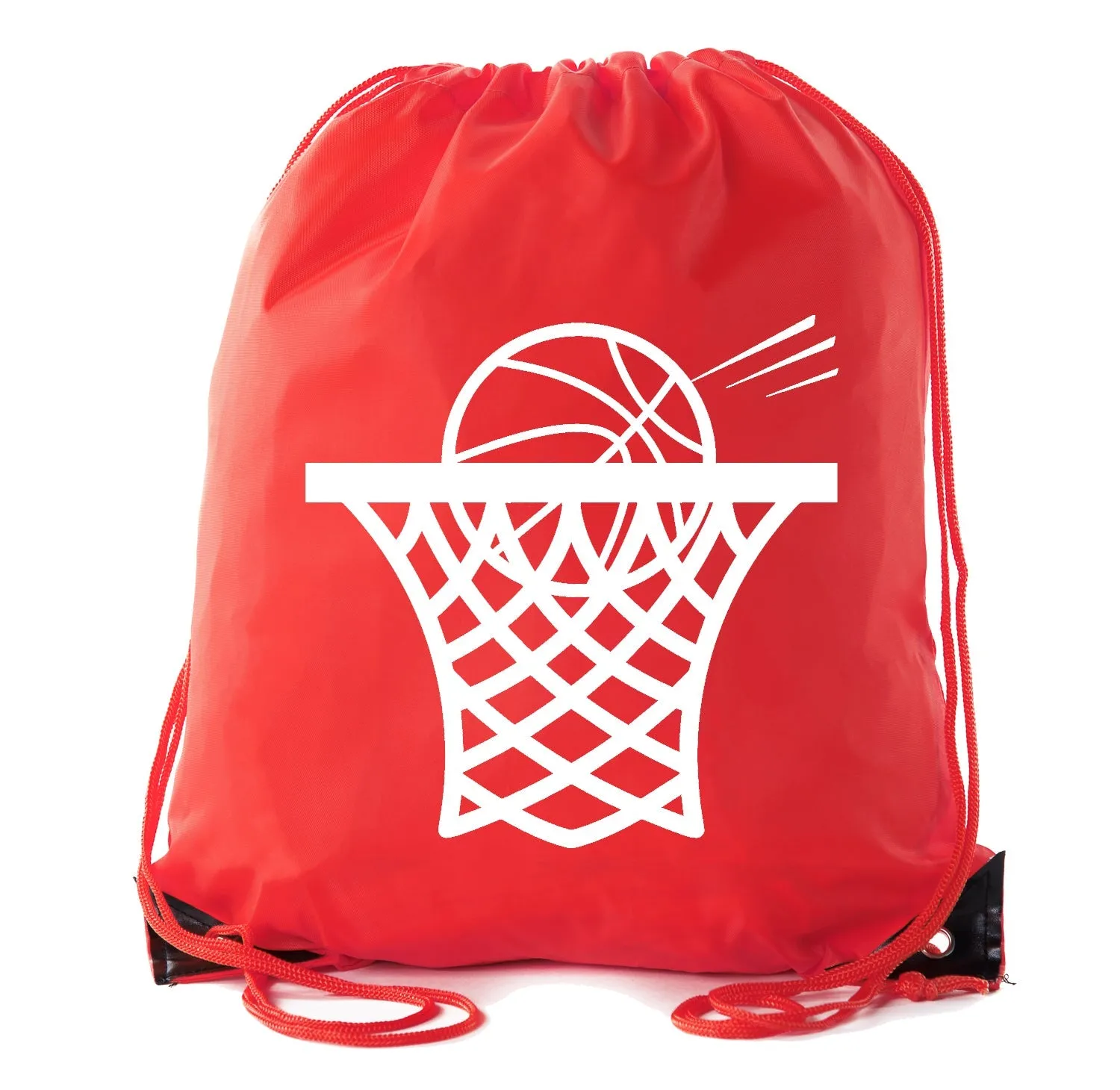Basketball Swoosh Polyester Drawstring Bag