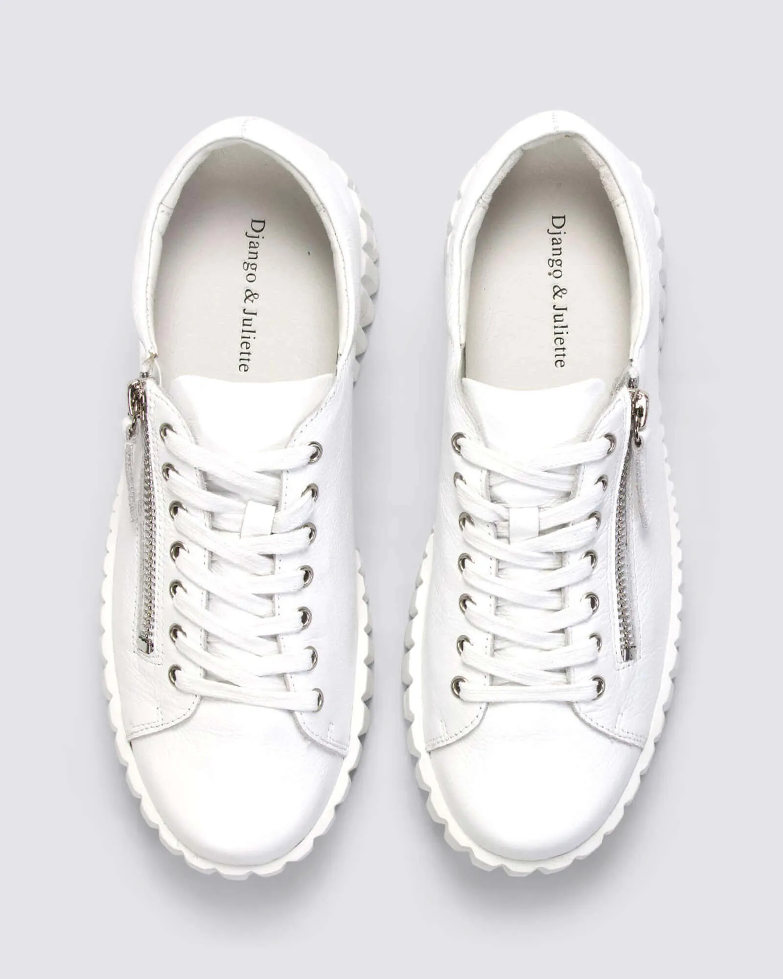 BONGOE PLATFORM SNEAKERS WHITE LEATHER