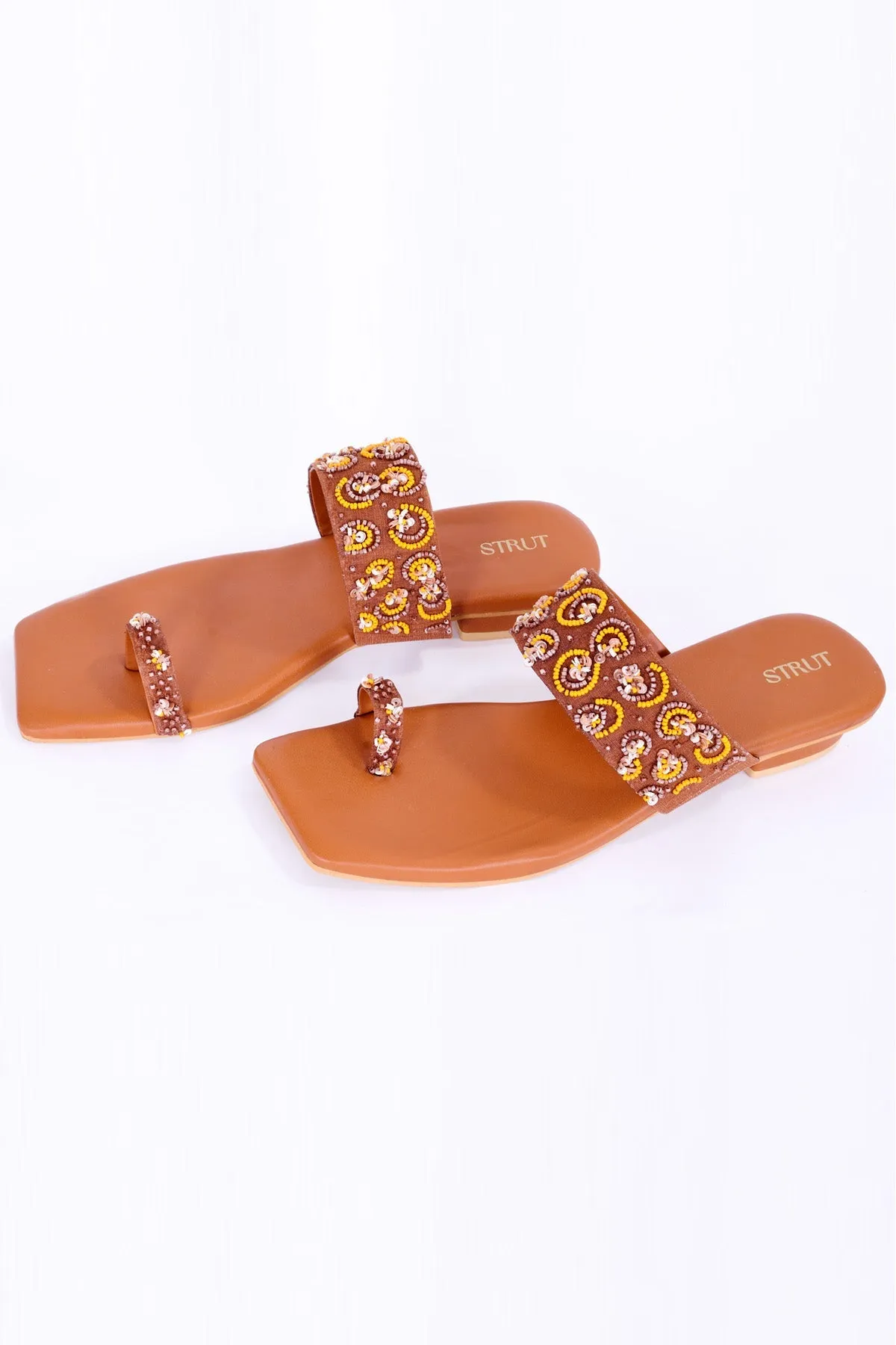 Brown Handwork Kolhapuri Chappal