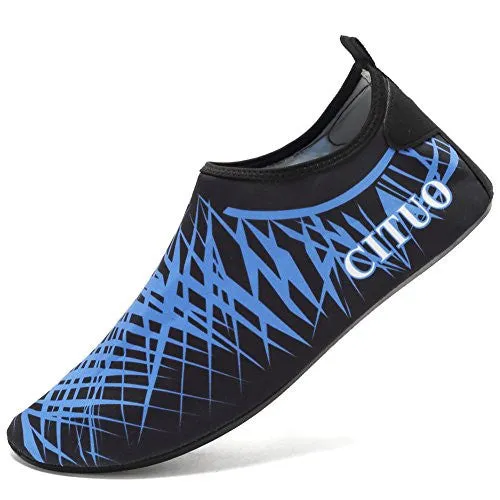 CIOR Men Women and Kids Quick-Dry Water Shoes darkweight Aqua Socks For Beach Pool Surf Yoga Exercise,CT1605,Blue,40.41