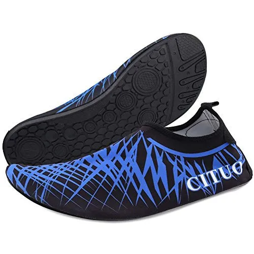 CIOR Men Women and Kids Quick-Dry Water Shoes darkweight Aqua Socks For Beach Pool Surf Yoga Exercise,CT1605,Blue,40.41