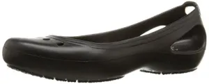 crocs Women's Kadee Ballet Flat,Black/Black,7 M US