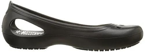 crocs Women's Kadee Ballet Flat,Black/Black,7 M US