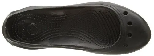 crocs Women's Kadee Ballet Flat,Black/Black,7 M US