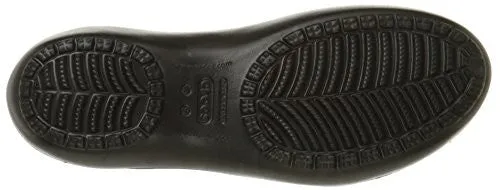 crocs Women's Kadee Ballet Flat,Black/Black,7 M US