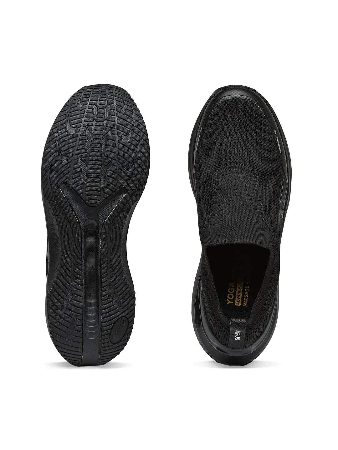 FLYNN Black Men's Walking Shoes