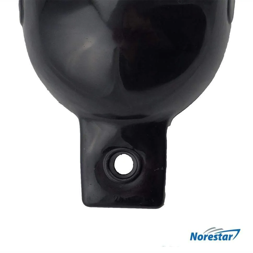 Four-Pack Double-Eye Ribbed Boat Fenders, Deflated