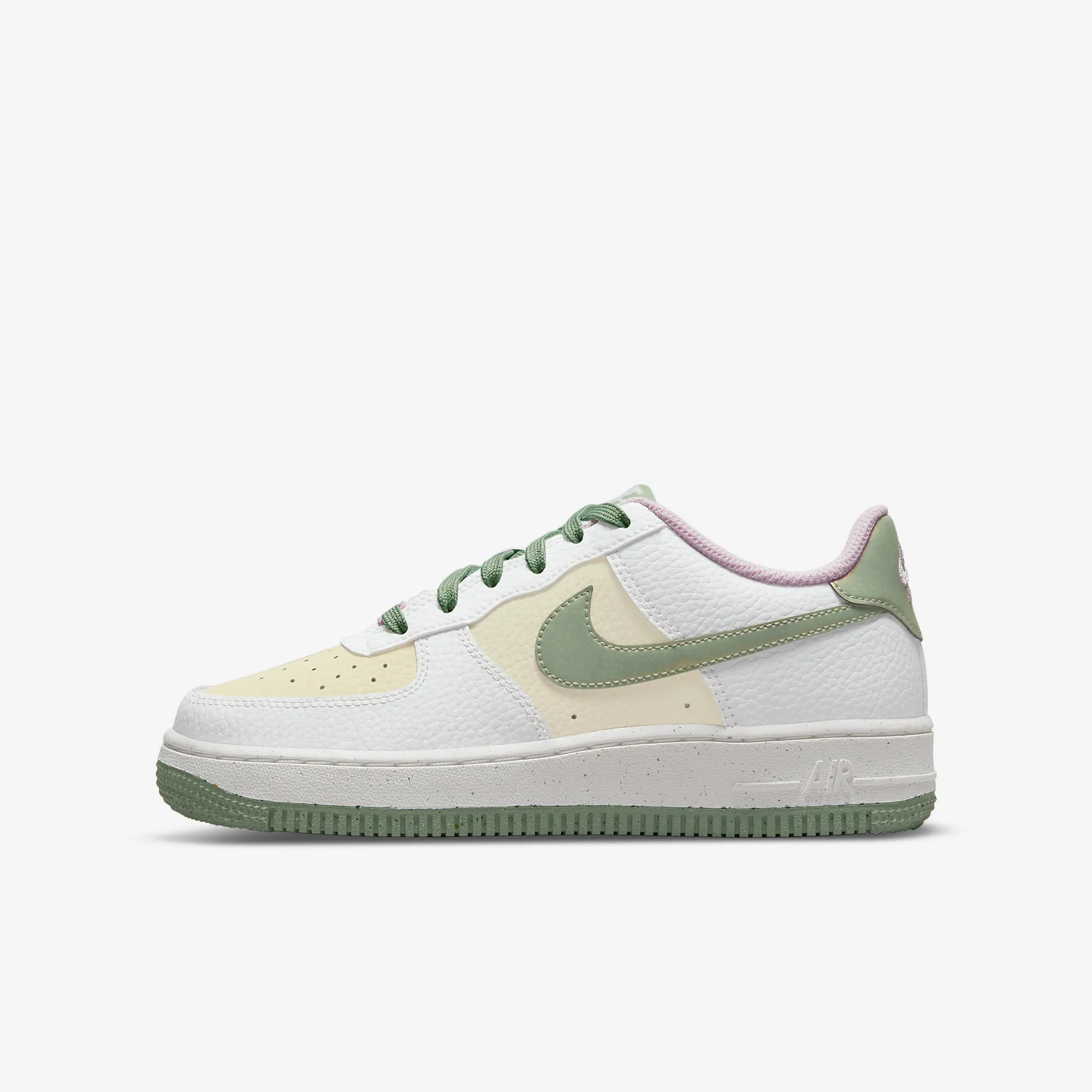GS / Women's Nike Air Force 1 Low "Honeydew" (White/Honeydew/Coconut)(DQ0360-100)