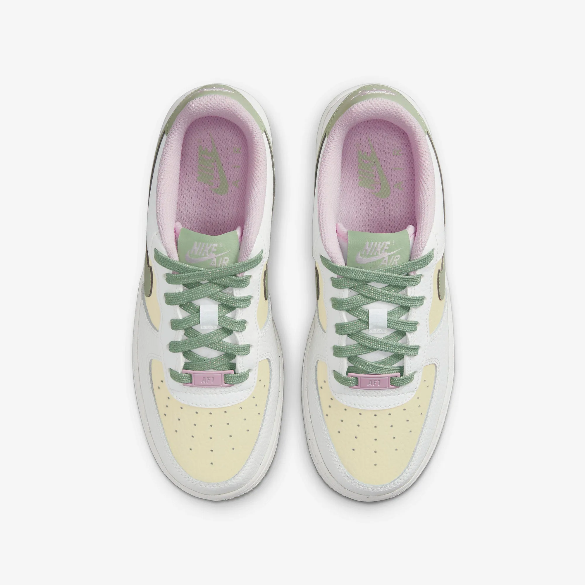 GS / Women's Nike Air Force 1 Low "Honeydew" (White/Honeydew/Coconut)(DQ0360-100)