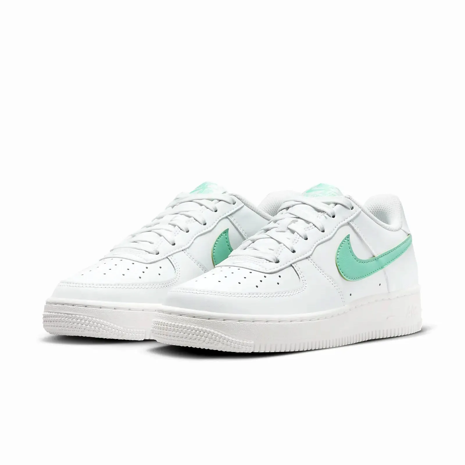 GS / Women's Nike Air Force 1 Low (Summit White/Emerald Rise)(DV7762-104)