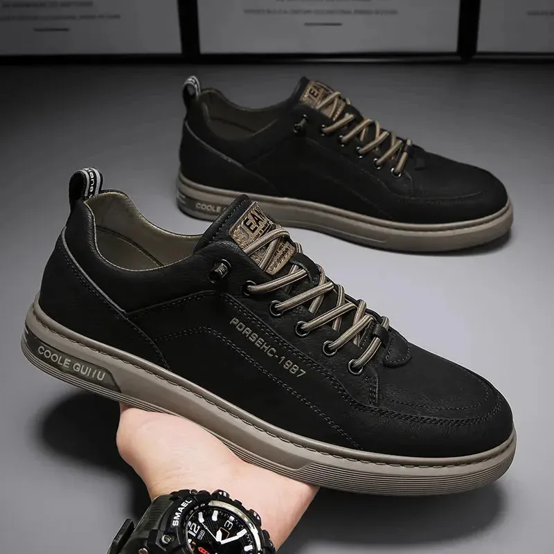 Ilooove New Shoes for Men  Comfortable Flat Men's Casual Shoes Outdoor Wild Men's Sneakers High End Fashion One Pedal Dress Shoes Male
