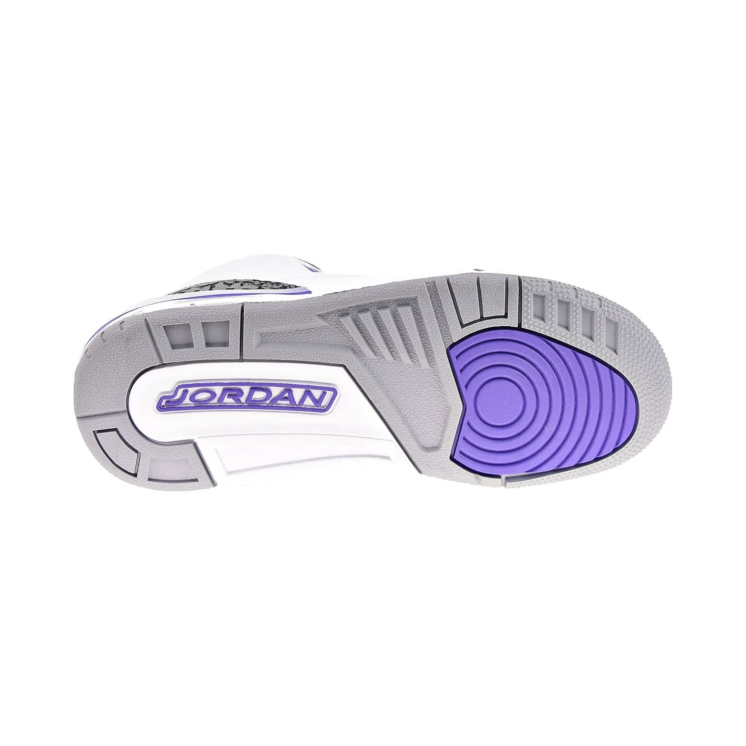 Jordan 3 Retro GS) Big Kids' Shoes White-Black-Dark Iris