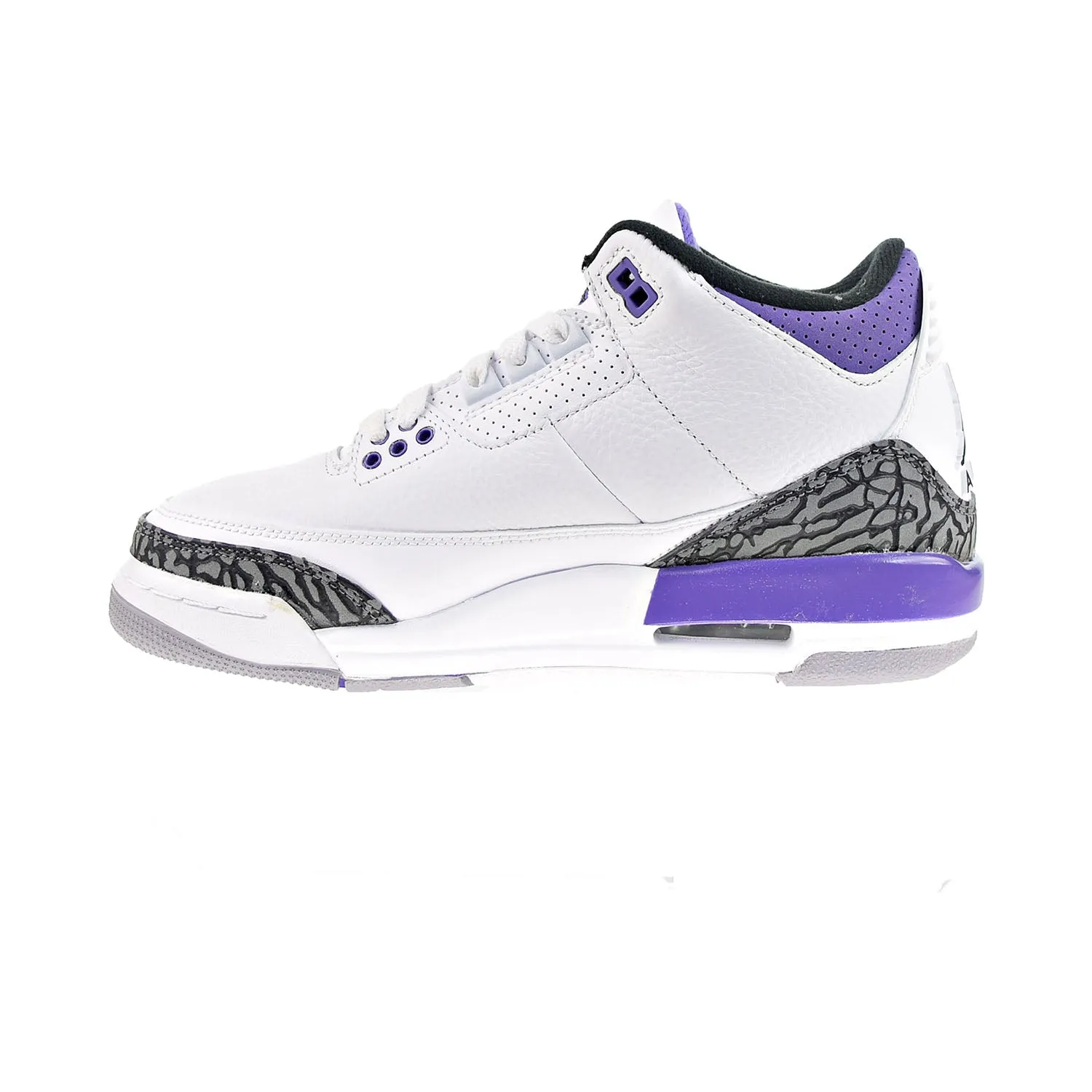 Jordan 3 Retro GS) Big Kids' Shoes White-Black-Dark Iris