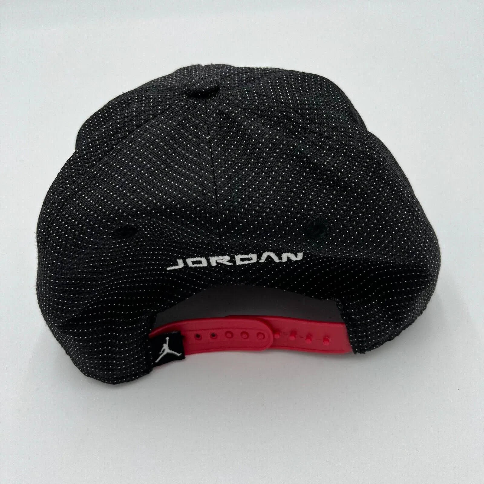 Jordan Youth Snapback Adjustable Black Hat/Cap Red Jordan Logo & Inside Lining