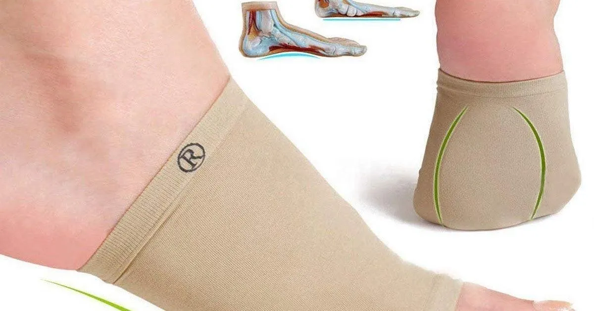 K Kudos Foot Care Plantar Fasciitis Arch Support Sleeve Cushion Heel Spurs Neuromas Flat