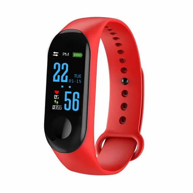 M3 Plus Smart Band Bluetooth Sports Fitness Tracker Smart Bracelet Healthy Sleep Blood Pressure Heart Rate Monitor PK Mi Band 3