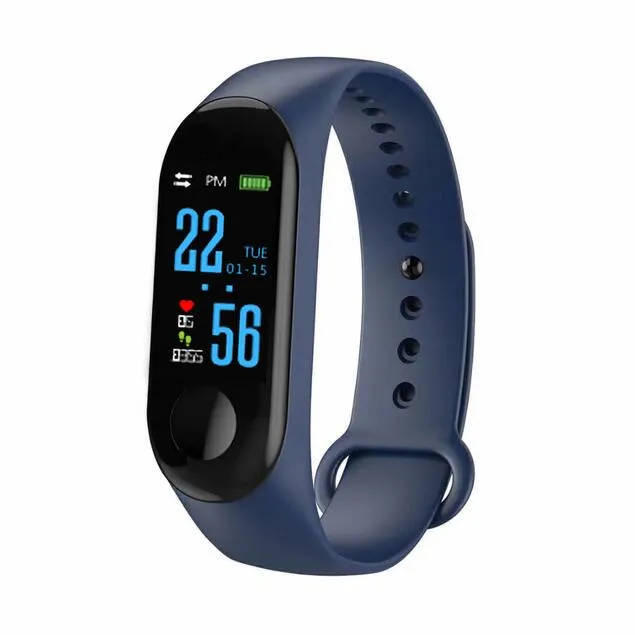 M3 Plus Smart Band Bluetooth Sports Fitness Tracker Smart Bracelet Healthy Sleep Blood Pressure Heart Rate Monitor PK Mi Band 3