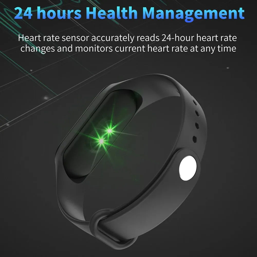 M3 Plus Smart Band Bluetooth Sports Fitness Tracker Smart Bracelet Healthy Sleep Blood Pressure Heart Rate Monitor PK Mi Band 3