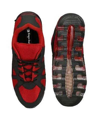 Men's Multicoloured Self Design Mesh Sports Shoes
