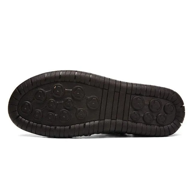 Men's Sandals Cowhide Breathable Casual Beach Walking Shoes