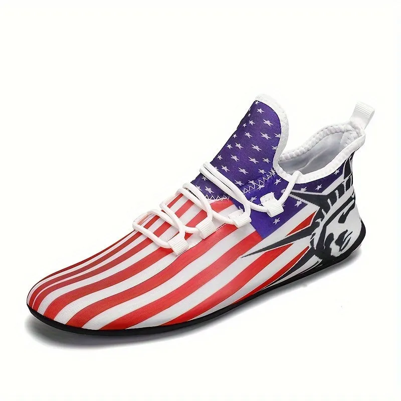 Men's UltraLightweight American Flag Walking Shoes