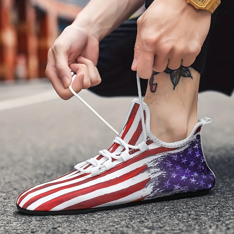 Men's UltraLightweight American Flag Walking Shoes
