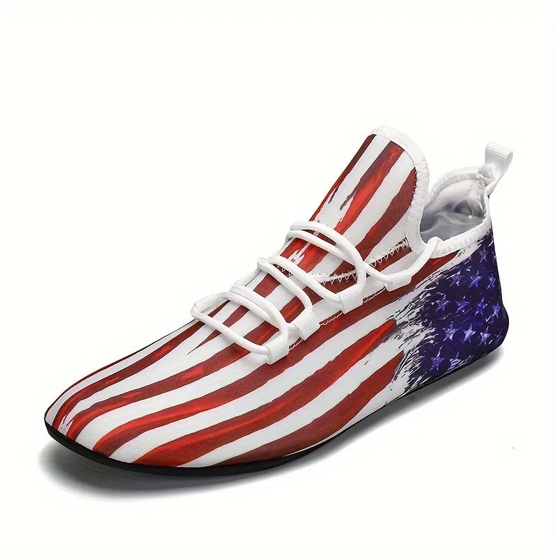 Men's UltraLightweight American Flag Walking Shoes
