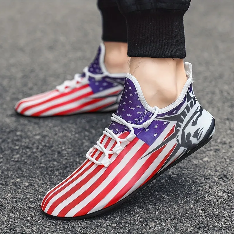 Men's UltraLightweight American Flag Walking Shoes