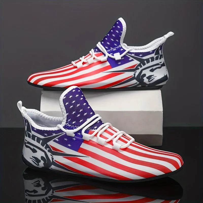 Men's UltraLightweight American Flag Walking Shoes