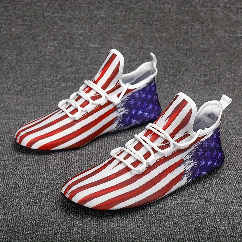 Men's UltraLightweight American Flag Walking Shoes