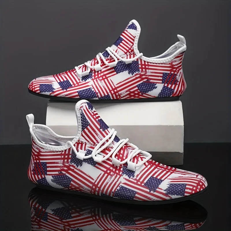 Men's UltraLightweight American Flag Walking Shoes