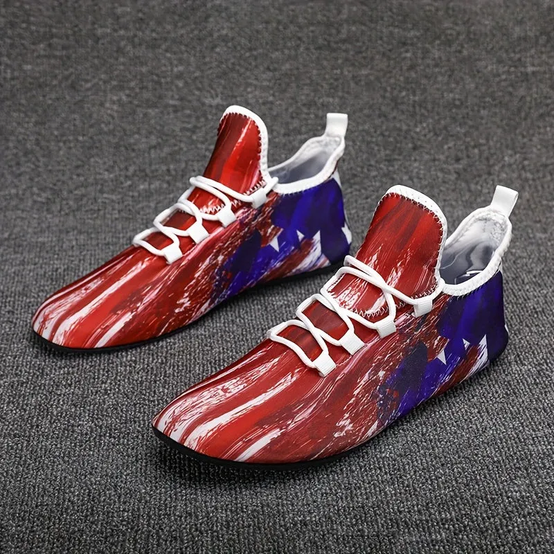 Men's UltraLightweight American Flag Walking Shoes