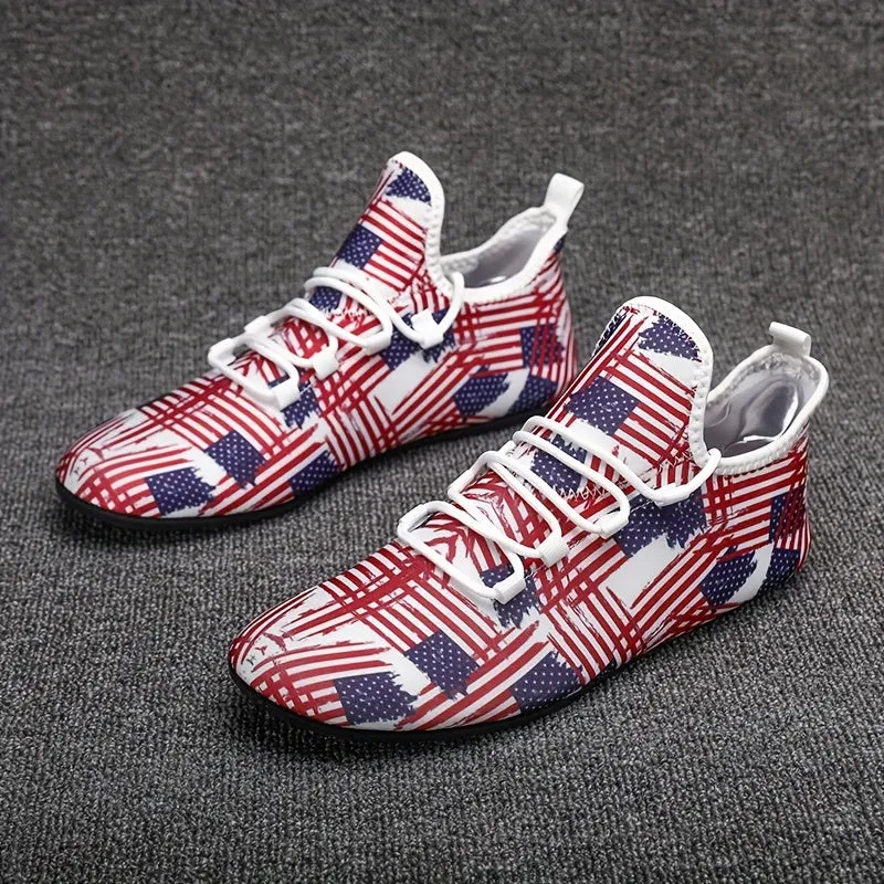 Men's UltraLightweight American Flag Walking Shoes