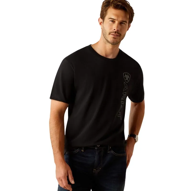 Men's Vertical Logo T-Shirt In Black