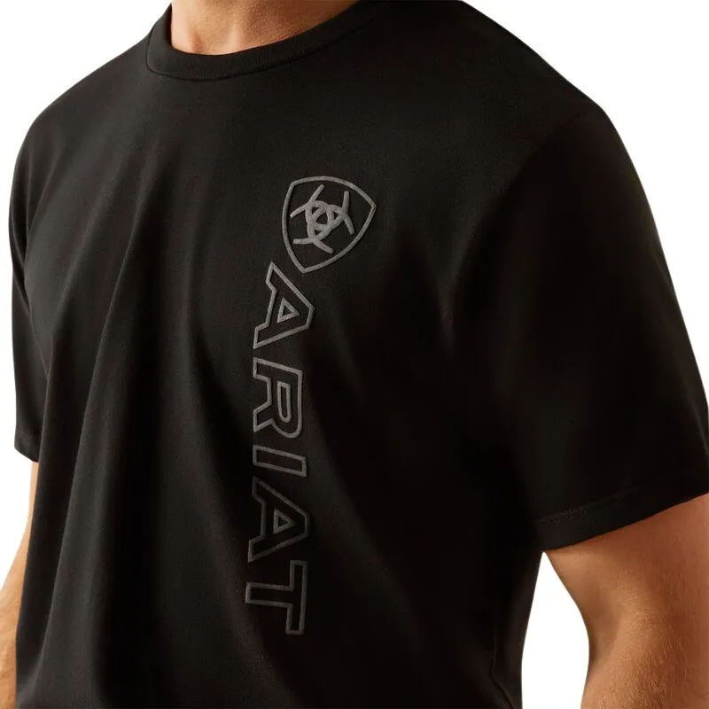 Men's Vertical Logo T-Shirt In Black