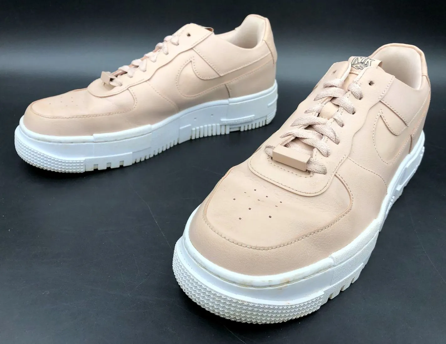 Nike Air Force 1 'Pixel Particle Beige' Women's Athletic Sneakers - Sz 10 ( COA)