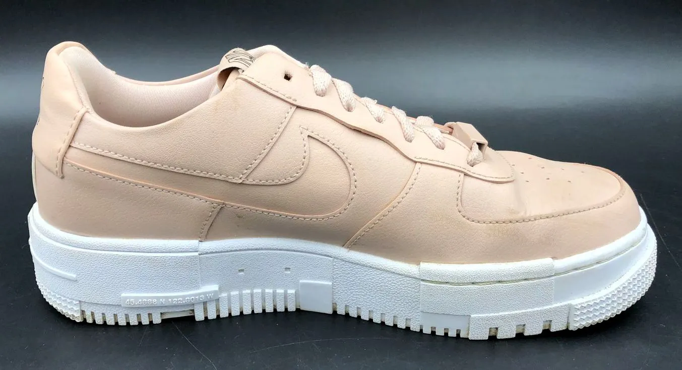 Nike Air Force 1 'Pixel Particle Beige' Women's Athletic Sneakers - Sz 10 ( COA)