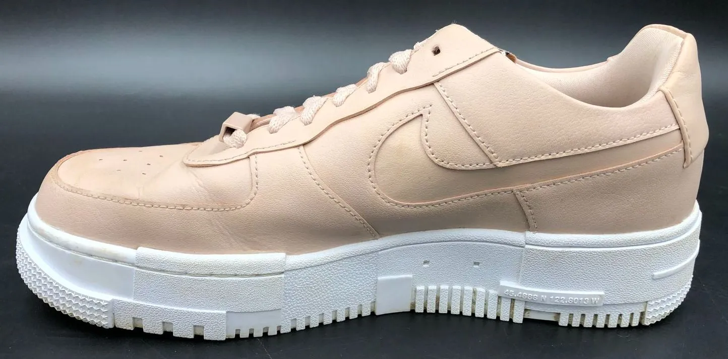 Nike Air Force 1 'Pixel Particle Beige' Women's Athletic Sneakers - Sz 10 ( COA)
