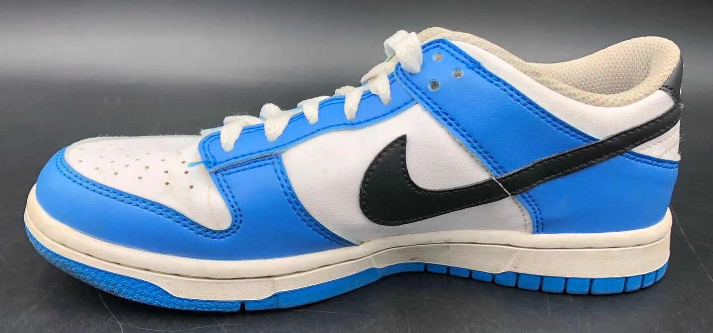 Nike Dunk Low GS 'Photo Blue' & White/Black Athletic Sneakers - Size 5Y ( COA)