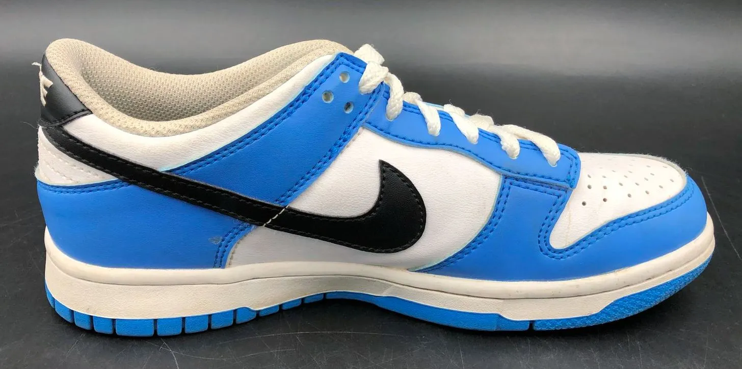 Nike Dunk Low GS 'Photo Blue' & White/Black Athletic Sneakers - Size 5Y ( COA)